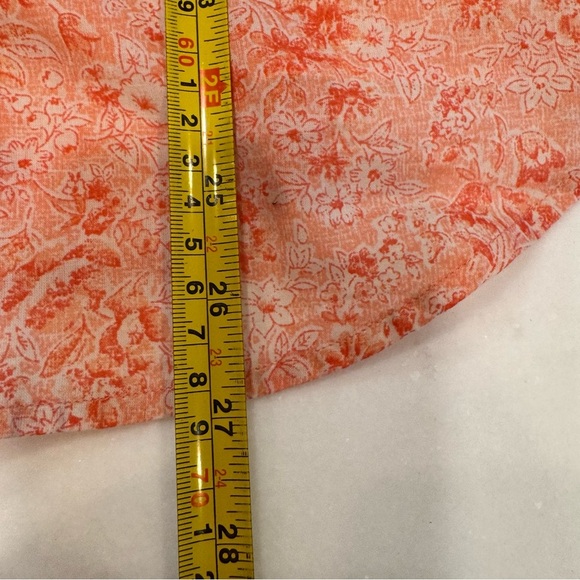 Ralph Lauren Jeans Co. Women’s pink & white Floral Button Down shirt Sz Large - Picture 6 of 9